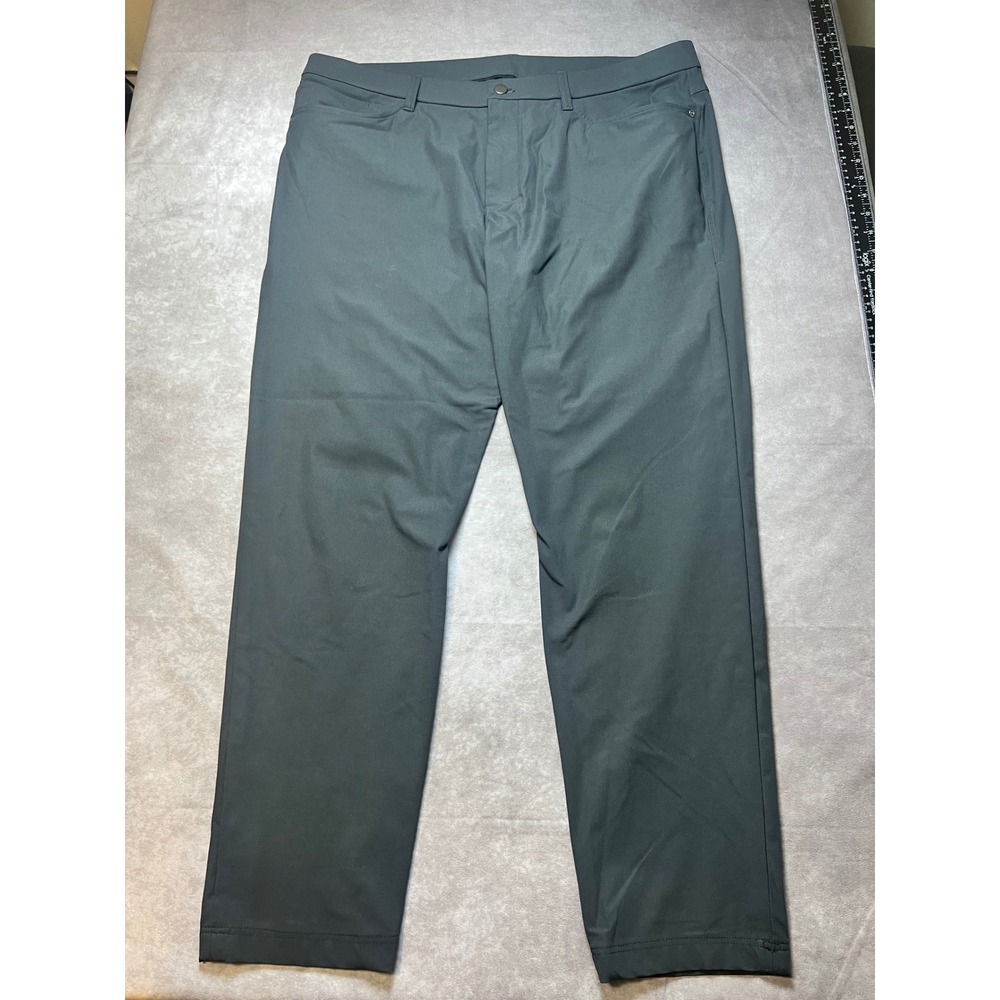 Lululemon Mens ABC Pant Classic 38 Dark Gray Warpstreme Trousers LM5AQSS